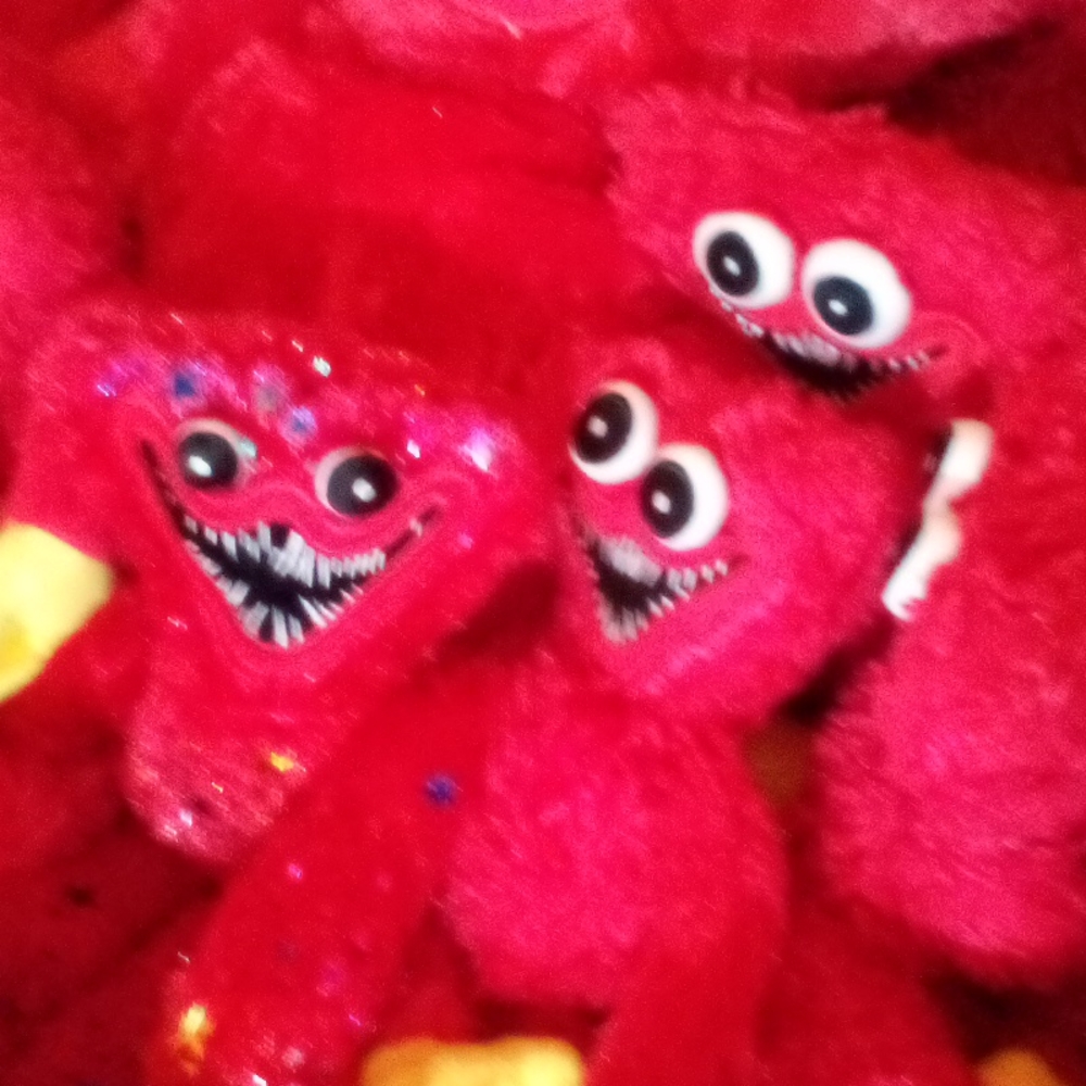 💋💕Xmas Valentine Cuddly Bling Plush Gamer Video Huggy Wuggy Toy Decorations